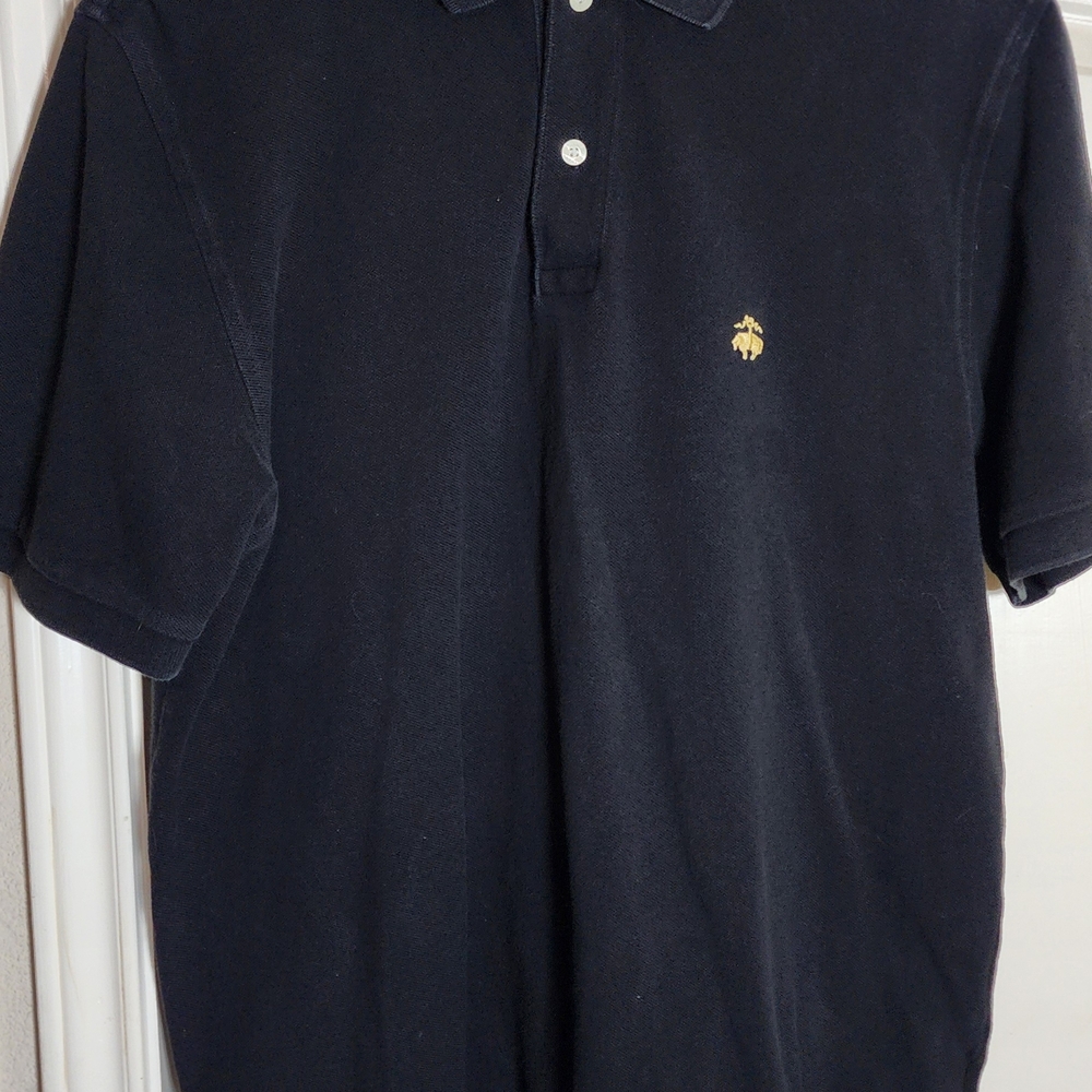 Brooks Brothers Black Polo with Golden Fleece Logo